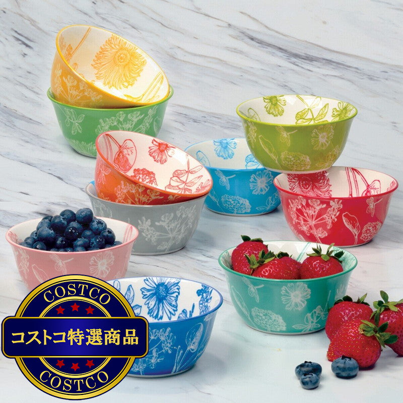 (コストコ) サーティファイド ボウル ボタニカル柄 10pc