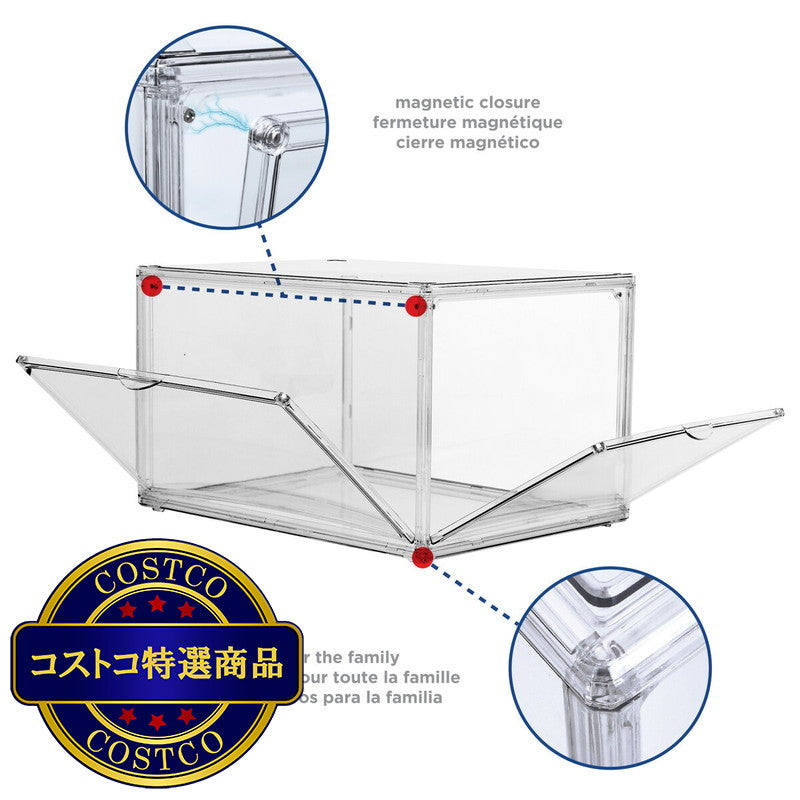 (コストコ) AG BOX クリアシューボックス4個セット