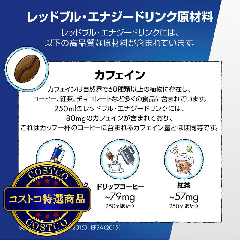 (コストコ) レッドブル エナジードリンク シュガーフリー 250ml x 24本