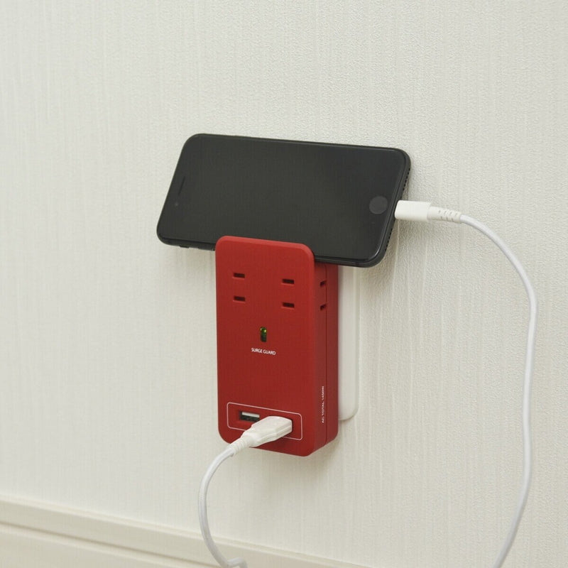(コストコ) Fargo(ファーゴ)SATI COLOR(サティカラー) AC4個口 4.2A USB 全14色 CT221 レッド