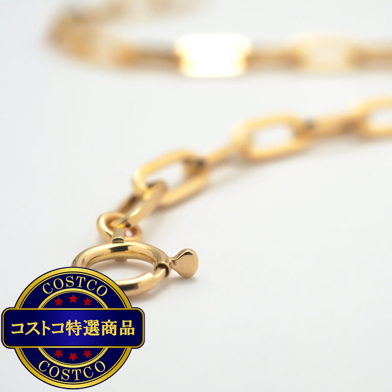 (コストコ) 18K イエローゴールド ペーパークリップ ブレスレット