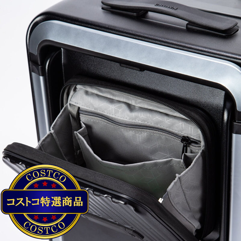 (コストコ) クラウン フロントオープン スーツケース 機内持ち込みサイズ C-F5299H 20インチ ブラック