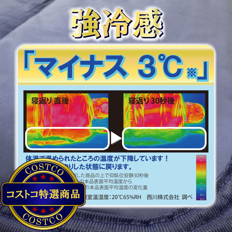 (コストコ) 西川 冷感キルトケット ブルー