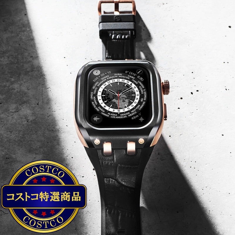 (コストコ) HUMBLE RICH Apple Watch Case 7/8/9対応 41mm レザー ブラック WBB0289-009