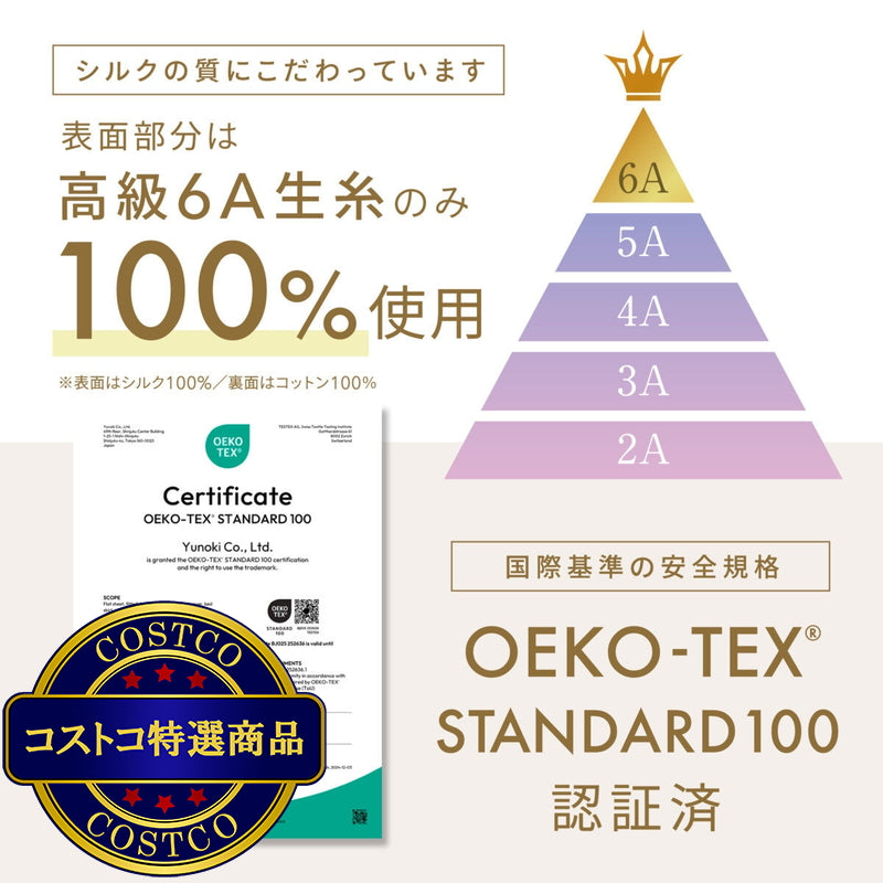 (コストコ) Utukky シルク掛け布団カバー セミダブル 170 x 210cm シャンパン