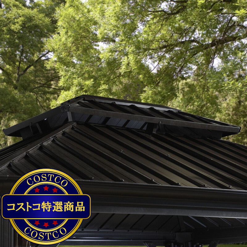 (コストコ) ソジャグ メッシーナ 12 x 16フィート (3.5 x 4.7m) サンシェルター ガゼボ