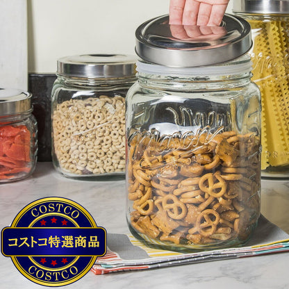(コストコ) メイソン ガラス食品保存キャニスター 4点