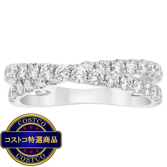 (コストコ) 14K ホワイトゴールド 0.90カラット ダイヤモンド リング