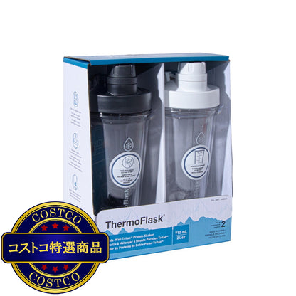 (コストコ) TAKEYA シェイカーボトル 710ml 2個 ブラック/ホワイト
