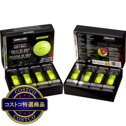 (コストコ) カークランドシグネチャー 3ピースゴルフボール バージョン2.0 イエロー 24個入り