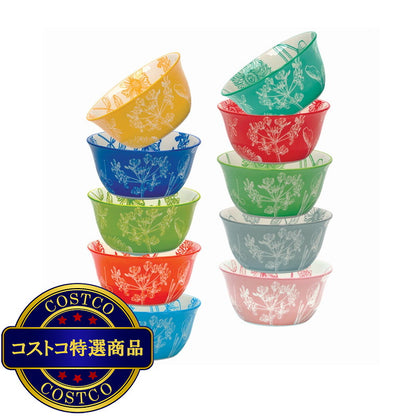 (コストコ) サーティファイド ボウル ボタニカル柄 10pc