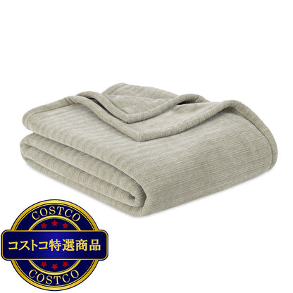 (コストコ) CHENILLE 大判ひざ掛け 152cm x 177cm セージ