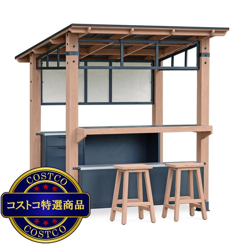 (コストコ) ヤーディストリー 8 x 8フィート（2.3 x 2.3m）キャンティナ ガゼボ