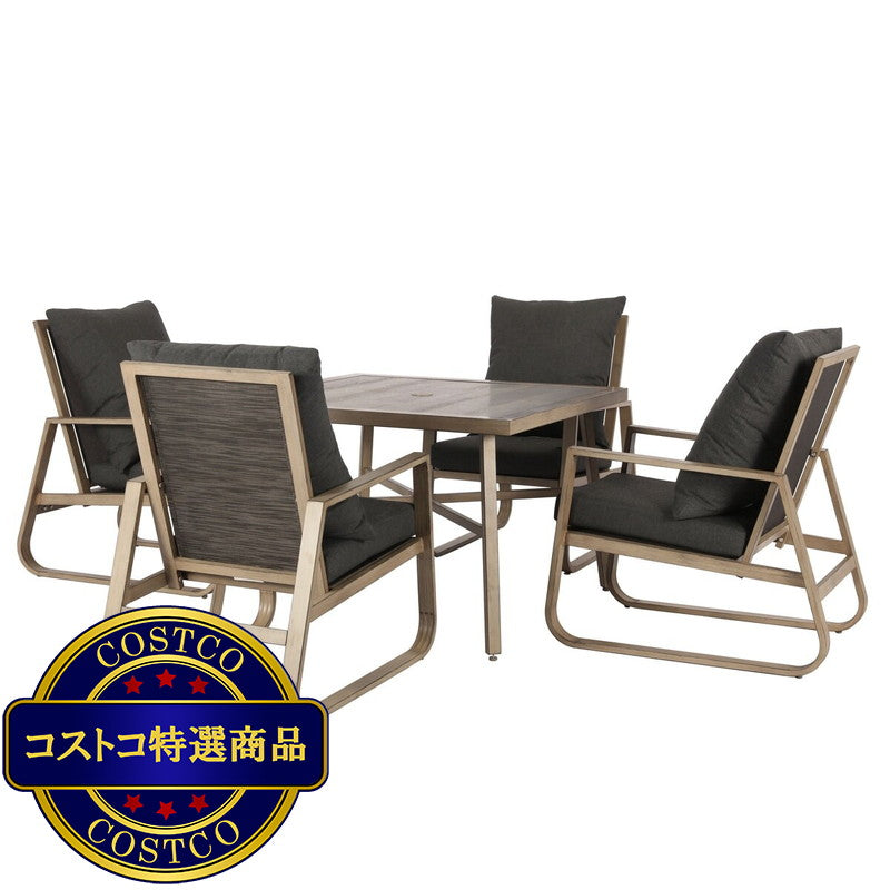 (コストコ) ウェストコーストカジュアル Tilham 屋外家具 ダイニング 5点 セット