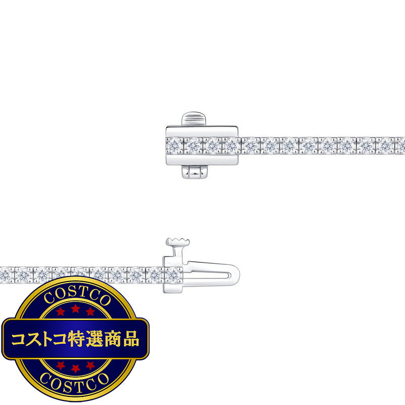 (コストコ) 18K ホワイトゴールド 1.00カラット ダイヤモンド テニスブレスレット 16.5センチ