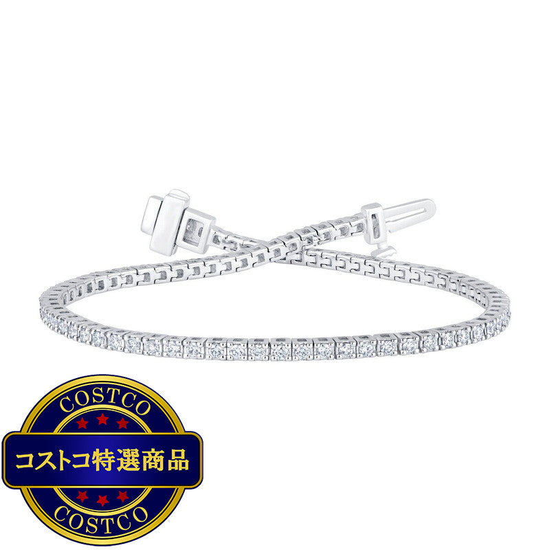 (コストコ) 18K ホワイトゴールド 1.00カラット ダイヤモンド テニスブレスレット 16.5センチ