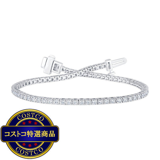 (コストコ) 18K ホワイトゴールド 1.00カラット ダイヤモンド テニスブレスレット 16.5センチ