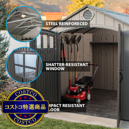 (コストコ) LIFETIME 8 X 10 フィート (2.4 x 3.0m) 屋外用物置