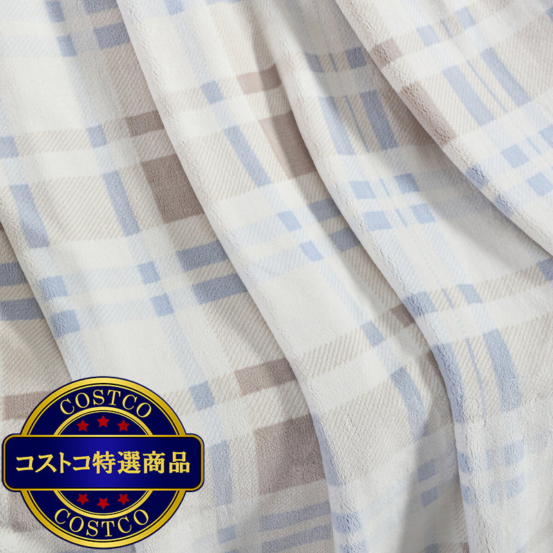 (コストコ) 大判ひざ掛け 152cm x 177cm ラナ プレイド アイボリー