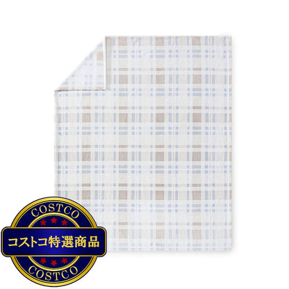 (コストコ) 大判ひざ掛け 152cm x 177cm ラナ プレイド アイボリー
