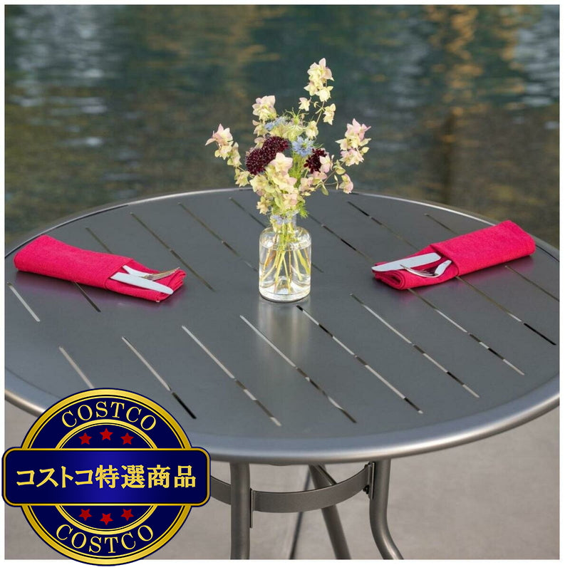(コストコ) サンヴィラ Colfax 34インチ (86cm) スチール製 ビストロ テーブル