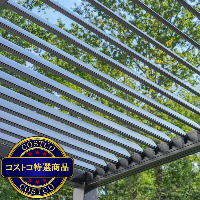 (コストコ) SOJAG ハナ 10 x 13フィート (3 x 4m) パーゴラ サイドスクリーン付 ブラック