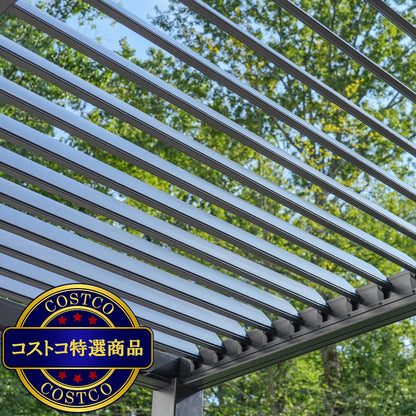 (コストコ) SOJAG ハナ 10 x 13フィート (3 x 4m) パーゴラ サイドスクリーン付 ブラック