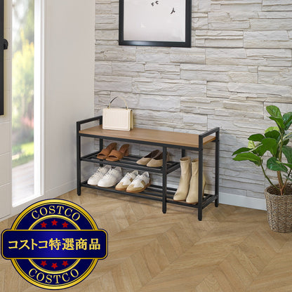 (コストコ) Neatfreak!（ニートフリーク!）ウッドトップ 収納ベンチ