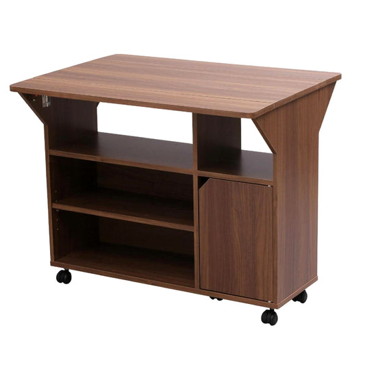 (コストコ) アイリスオーヤマ 扉付きキッチンワゴン 奥行37〜64.4cm TKW-90 ウォールナット 251970
