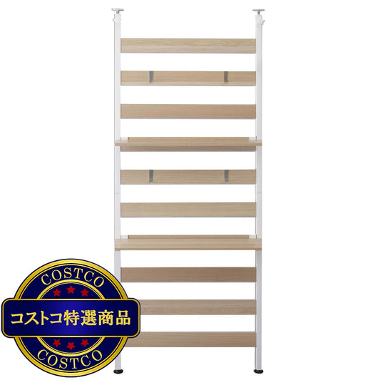 (コストコ) アイリスオーヤマ ウッドウォールラック 幅68.1cm 棚付き WLR-T66 ホワイト 251451