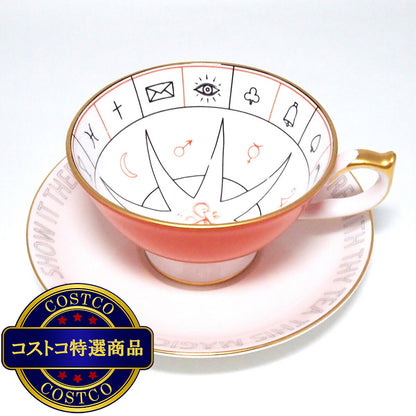 (コストコ) エインズレイ フォーチュン テリング ティーカップ ＆ ソーサー ネルロス コーラル
