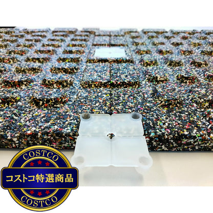 (コストコ) セルデス New ゴムチップマット 25ミリ厚 50cm x 50cm 8枚セット ブルーミックス(JL-07)