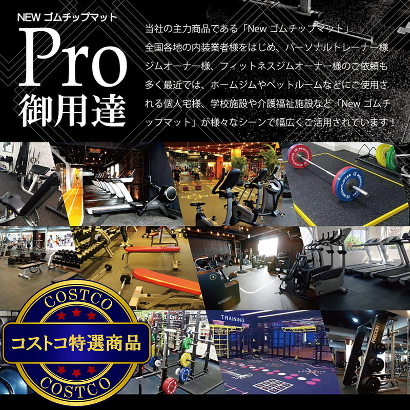 (コストコ) セルデス New ゴムチップマット 25ミリ厚 50cm x 50cm 8枚セット ブルーミックス(JL-07)