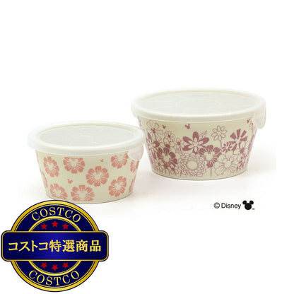 (コストコ) 三郷陶器 フラワー・フラワー ディズニー レンジパック 2個(MS)