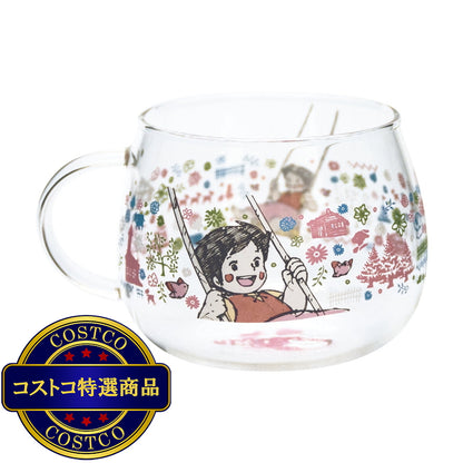 (コストコ) アルプスの少女ハイジ 耐熱ガラスマグ (ブランコハイジ版画) 420ml