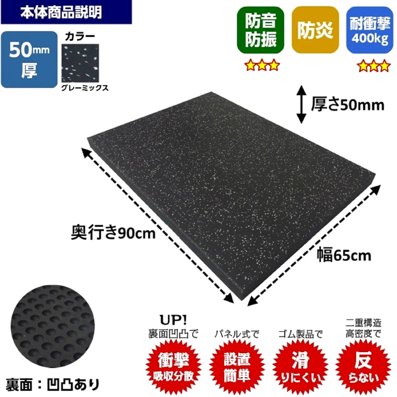 (コストコ) セルデス New ゴムチップマット ワイド 50mm厚 90 cm x 65 cm