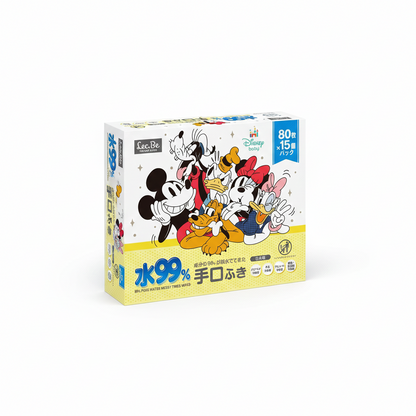 (コストコ) 水99% 手口ふき / ミッキー＆フレンズ 80枚入ｘ15個 (1200枚)
