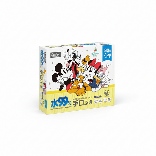 (コストコ) 水99% 手口ふき / ミッキー＆フレンズ 80枚入ｘ15個 (1200枚)