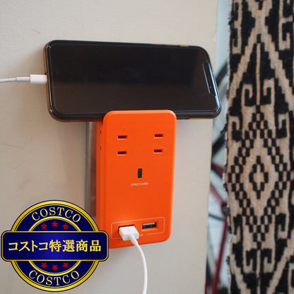 (コストコ) Fargo（ファーゴ）SATI COLOR(サティカラー) AC4個口 4.2A USB 全14色 CT221 オレンジ