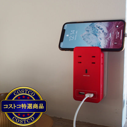 (コストコ) Fargo（ファーゴ）SATI COLOR(サティカラー) AC4個口 4.2A USB 全14色 CT221 レッド