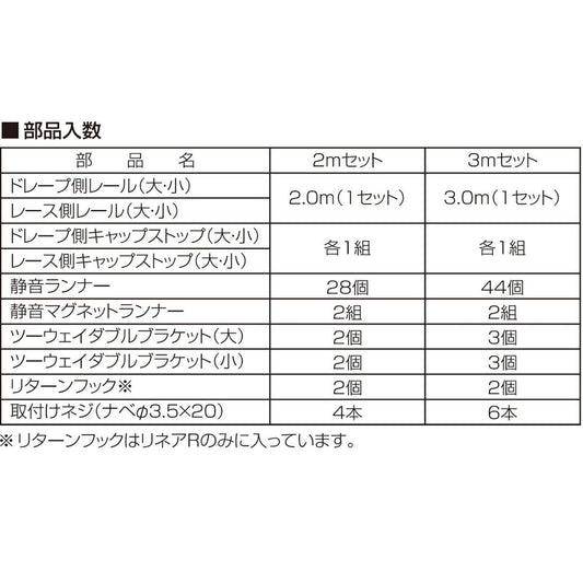 (コストコ) トーソー カーテンレール リネア W2.0 木目ブラウン