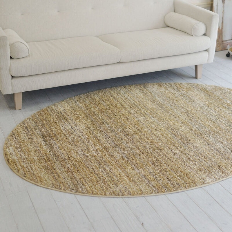 (コストコ) スミノエ 防炎・防音ラグ リュストル 楕円 140cm x 200cm イエロー
