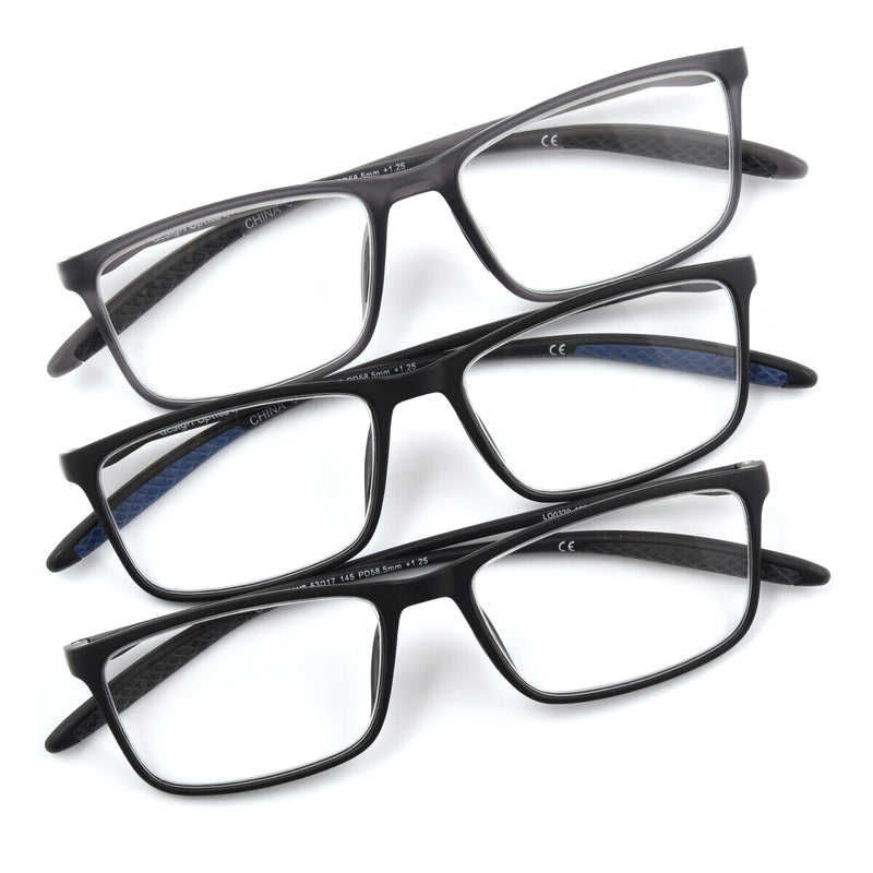 (コストコ) Design Optics® by Foster Grant "CHARLIE"/"DAX" リーディンググラス 3.00 3着セット