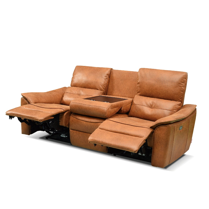 (コストコ) 関家具 RELAX FORM レザーテックス 3人掛け電動ソファ バッジオ