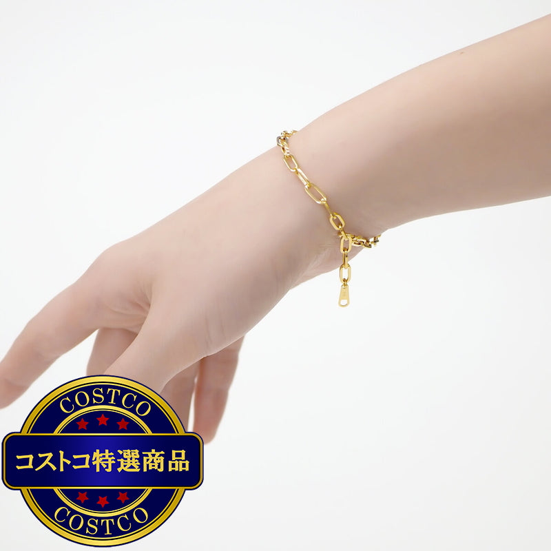 (コストコ) 18K イエローゴールド ペーパークリップ ブレスレット