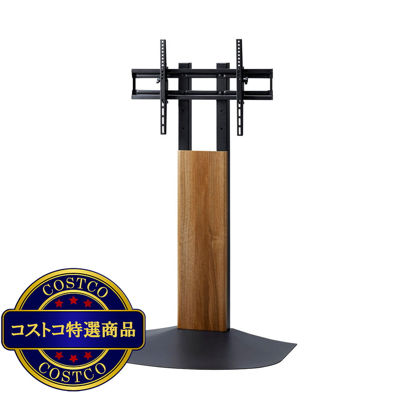 (コストコ) 朝日木材加工 テレビスタンド WS-B840-DB ダークブラウン木目&ブラック
