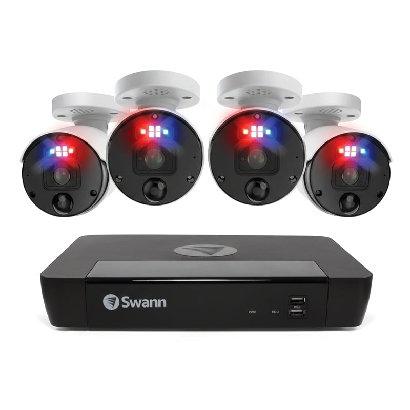 (コストコ) Swann（スワン）エンフォーサー 8CH 12MP NVRセキュリティシステム 2TB バレット型カメラ4台セット SWNVK-890004