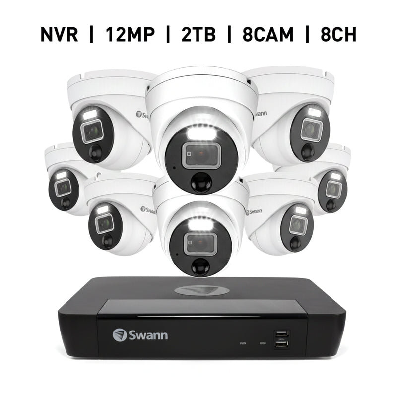 (コストコ) Swann（スワン）8CH 12MP NVRセキュリティシステム2TBドーム型カメラ8台セット SWNVK-890008D