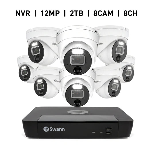 (コストコ) Swann（スワン）8CH 12MP NVRセキュリティシステム2TBドーム型カメラ8台セット SWNVK-890008D