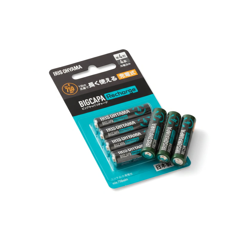 (コストコ) アイリスオーヤマ ビックキャパ リチャージ 単4形ニッケル水素電池 4本パック BCR-S4MH／4B  4セット